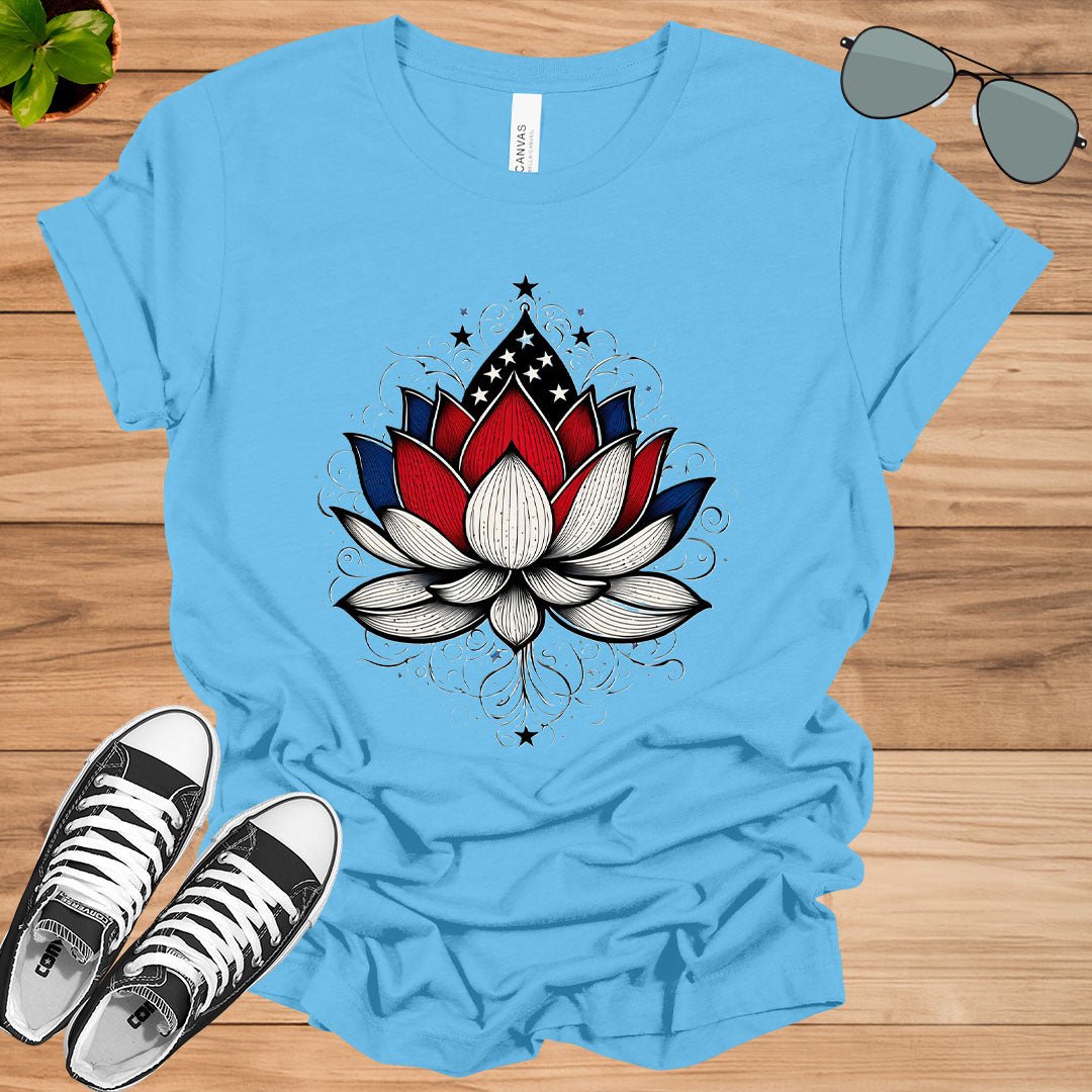Lotus For Potus Shirt Vintage, Harris Shirt, Kamala Harris Shirt, USA Flag Unisex t - shirt - tee1spread