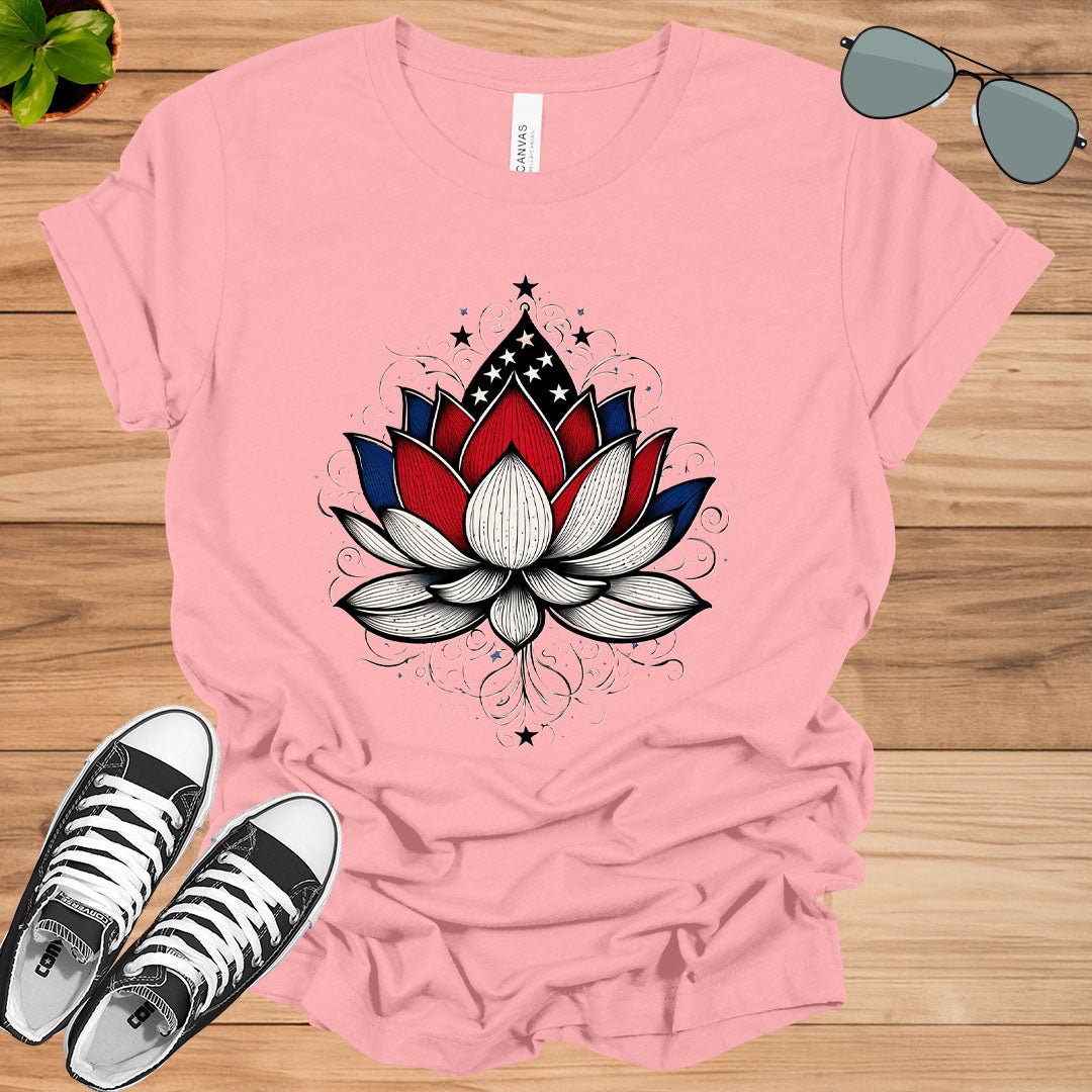 Lotus For Potus Shirt Vintage, Harris Shirt, Kamala Harris Shirt, USA Flag Unisex t - shirt - tee1spread