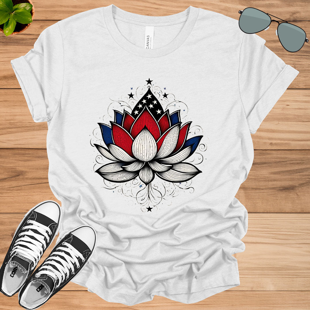Lotus For Potus Shirt Vintage, Harris Shirt, Kamala Harris Shirt, USA Flag Unisex t - shirt - tee1spread