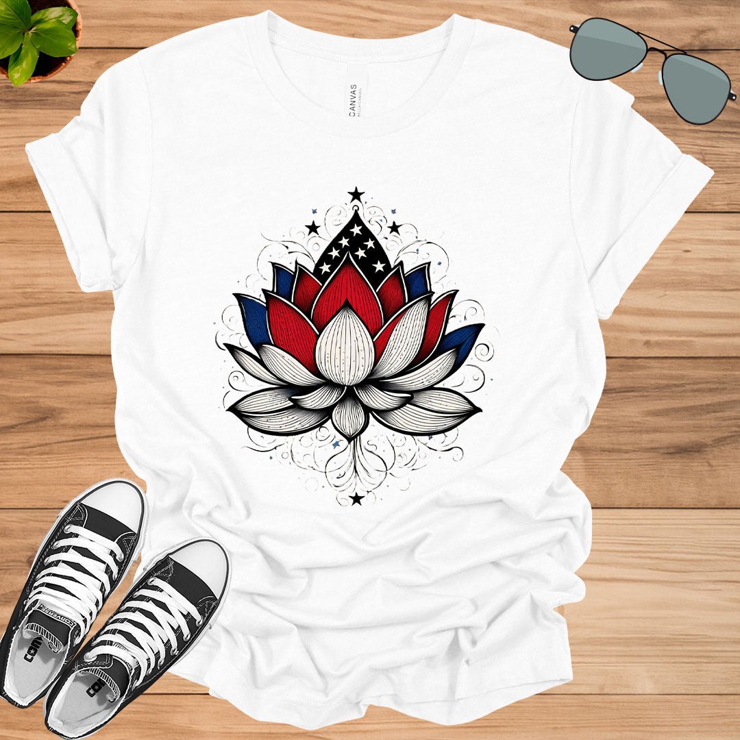 Lotus For Potus Shirt Vintage, Harris Shirt, Kamala Harris Shirt, USA Flag Unisex t - shirt - tee1spread