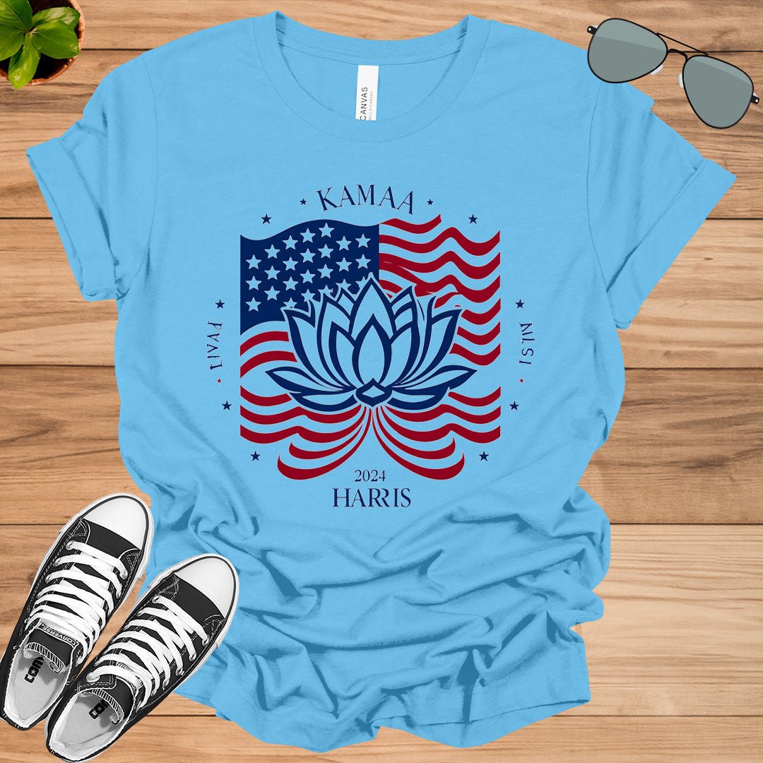 Lotus For Potus Shirt Vintage, Harris Shirt, Kamala Harris Shirt, Vote For Harris, USA Flag Unisex t - shirt - tee1spread